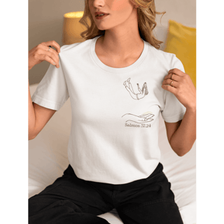 Nome do produto Camiseta Cristã Prime - Salmos 37:24