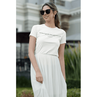 Nome do produto Camiseta Cristã Baby Long Prime - Romanos 8:31