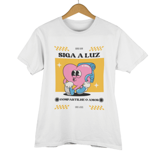 Nome do produto Camisetas Cristã - Siga a Luz