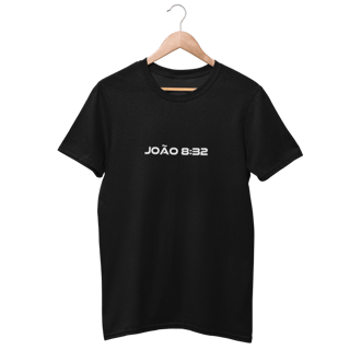 Nome do produto Camiseta Cristã Prime - João 8:32 - Estampa Grande