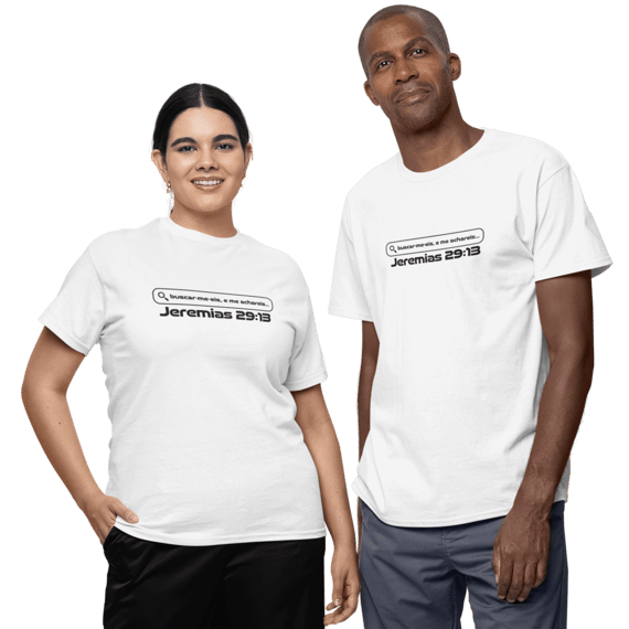 Camiseta Cristã Prime - Jeremias 29:13 - Estampa Grande