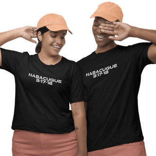 Nome do produto Camiseta Cristã Prime - Habacuque 3:17-18 - Estampa Grande
