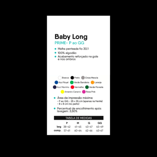 Nome do produto Camiseta Cristã Baby Long Prime - Salmos 84:10