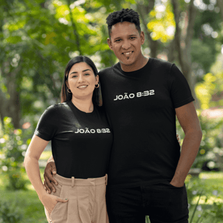 Nome do produto Camiseta Cristã Prime - João 8:32 - Estampa Grande