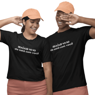 Nome do produto Camiseta Cristã Prime - Isaías 41:10 - Estampa Grande