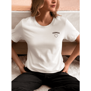 Nome do produto Camiseta Cristã Prime - Yeshua Coração