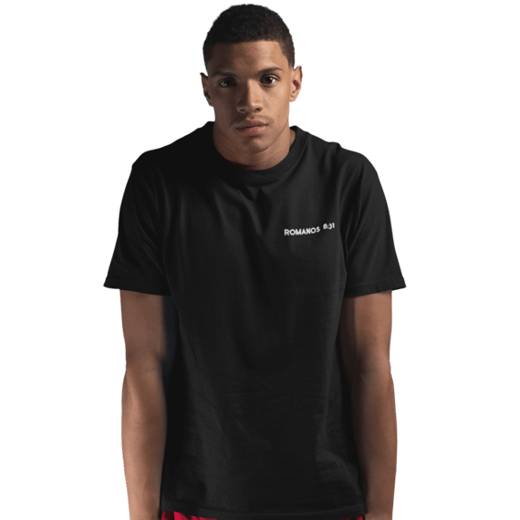 Camiseta Cristã Prime - Romanos 8:31 - Minimalista