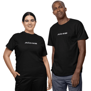 Camiseta Cristã Prime - João 8:32 - Estampa Grande