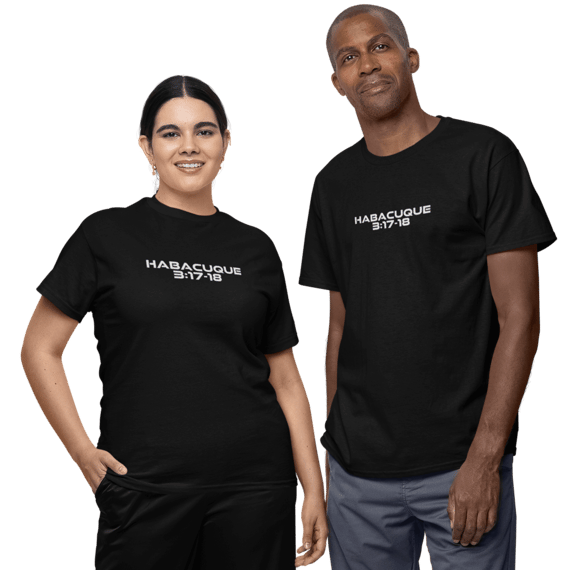 Camiseta Cristã Prime - Habacuque 3:17-18 - Estampa Grande