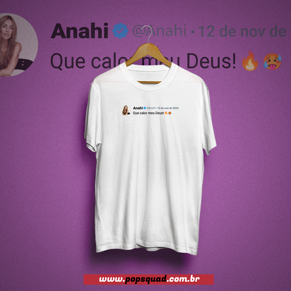 Camiseta RBD Anahi Que Calor Meu Deus