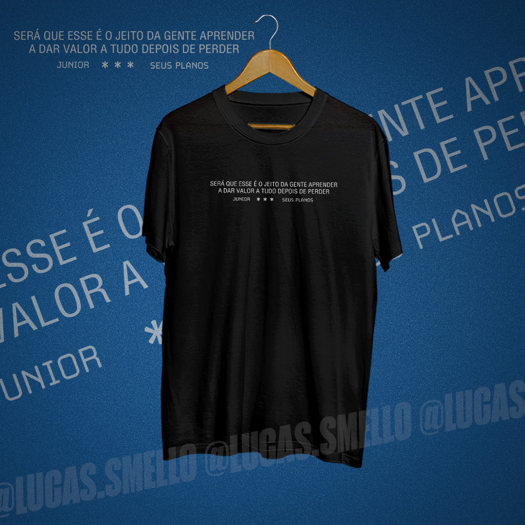 Camiseta Junior solo seus planos trecho