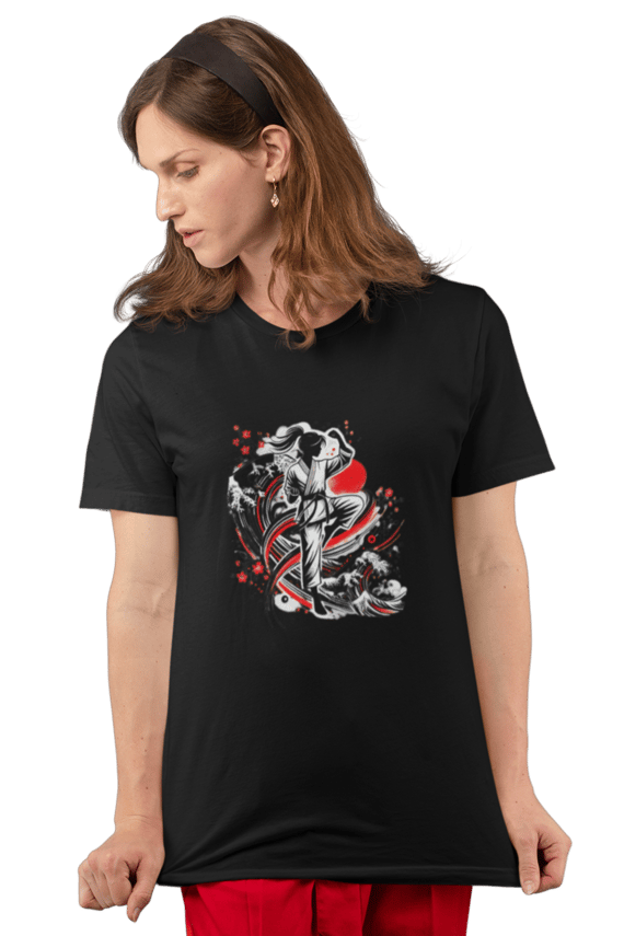 CAMISA FEMININA KARATE BLACK BELT GIRL 