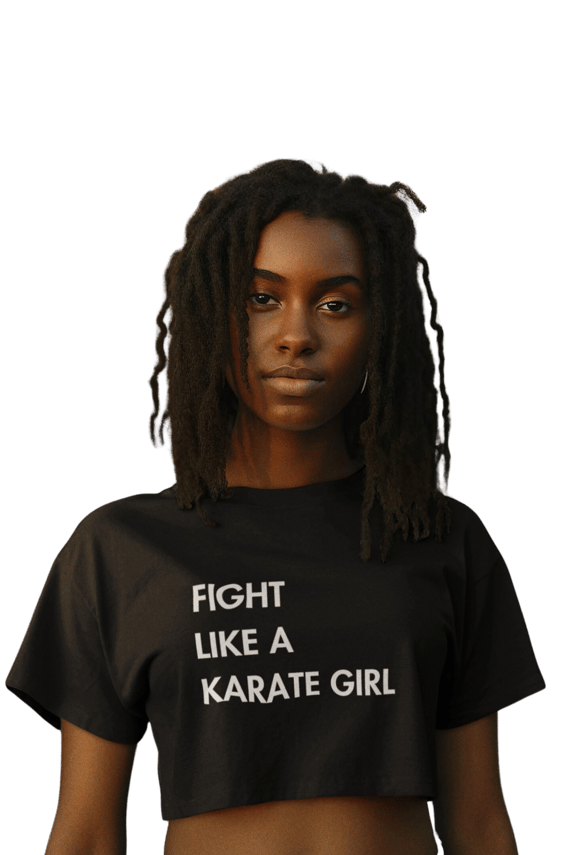 CROPPED FIGHT LIKE A KARATE GIRL