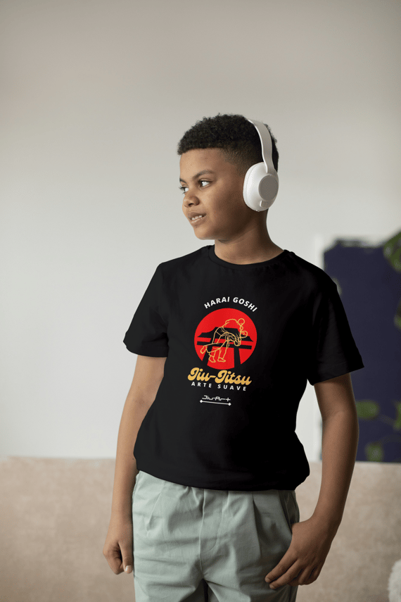 Camisa Harai goshi (Infantil de 10 a 14 anos) Letra branca