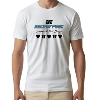 CAMISETA SECRET PEAK SURFBOARD TAIL DESIGN