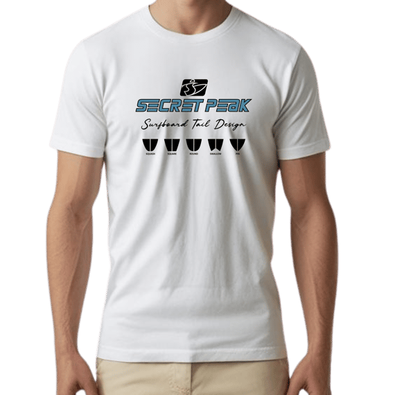 CAMISETA SECRET PEAK SURFBOARD TAIL DESIGN