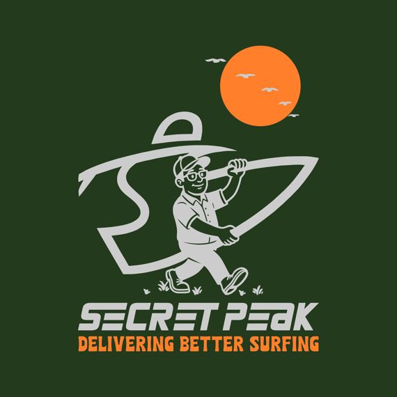 CAMISETA SECRET PEAK DELIVERING BETTER SURFING LOGO