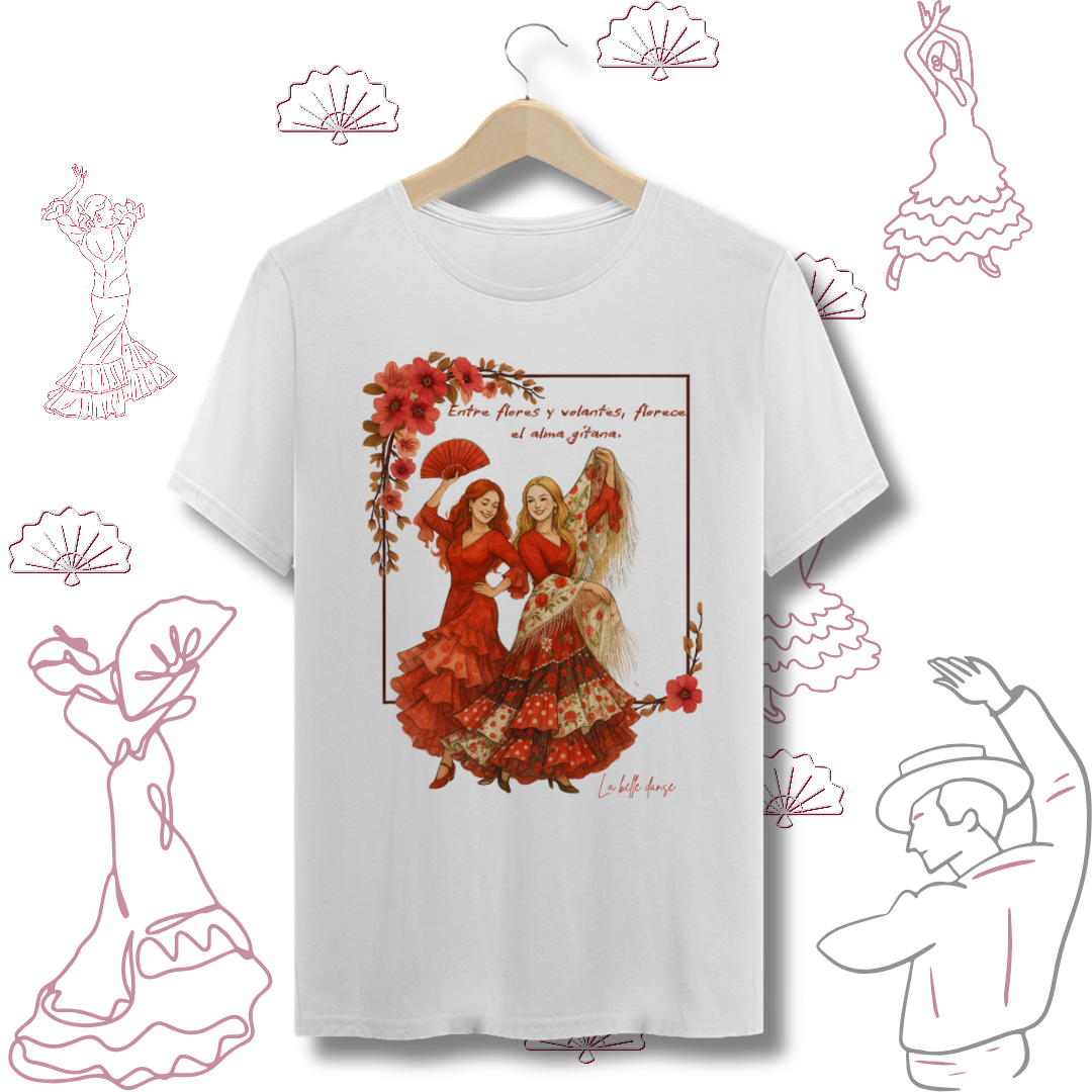 Nome do produto: Dança Flamenca - T-shirt- Pati Fontoura e Lalita Nunes