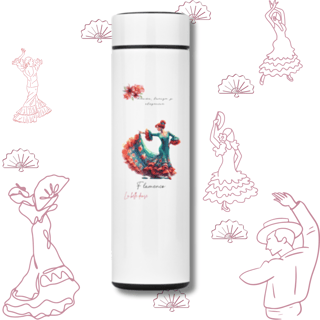 Nome do produto Dança Flamenca - Garrafa térmica  - Noeli 