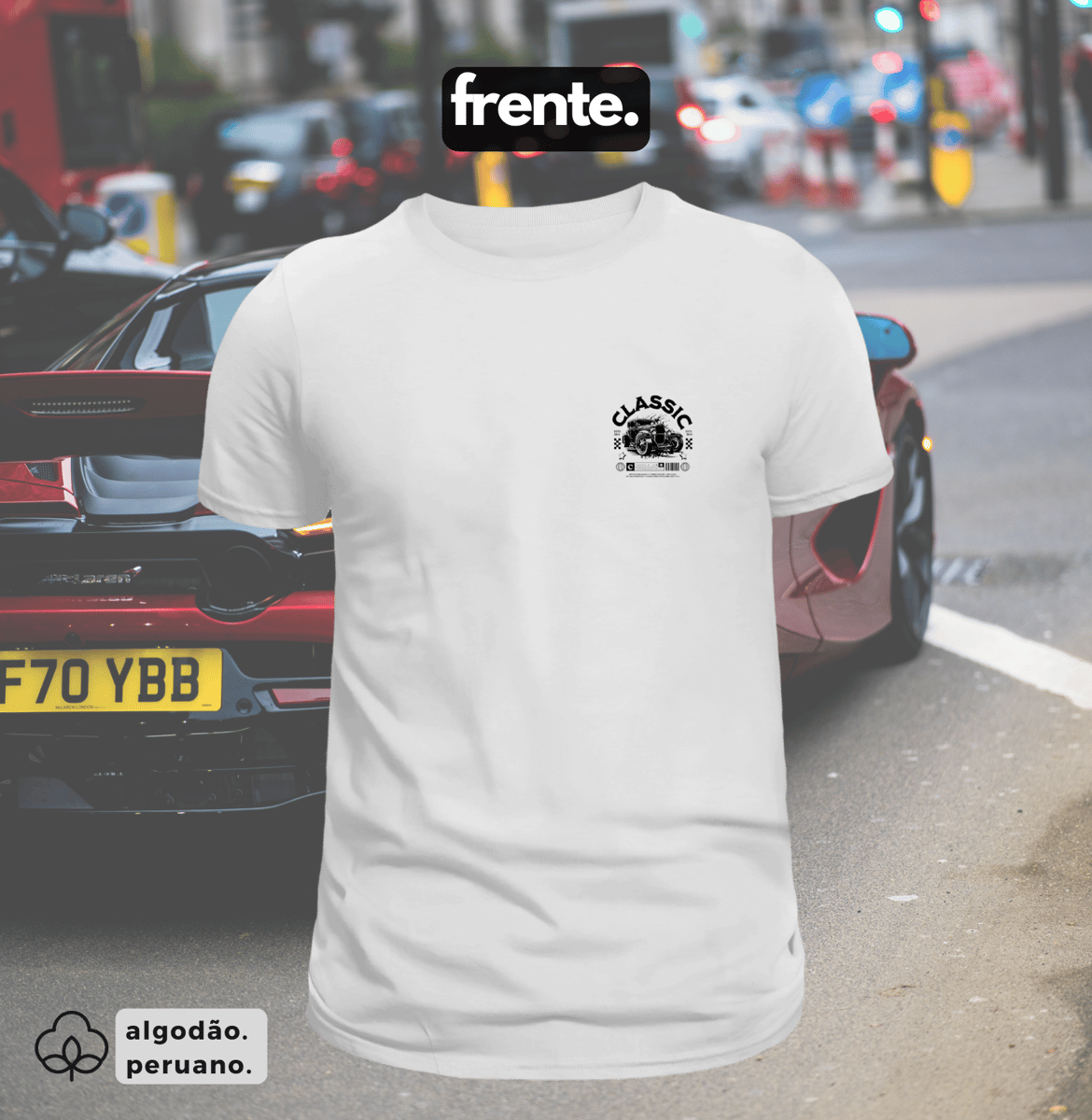 Nome do produto: CAMISETA PIMA - CLASSIC CAR