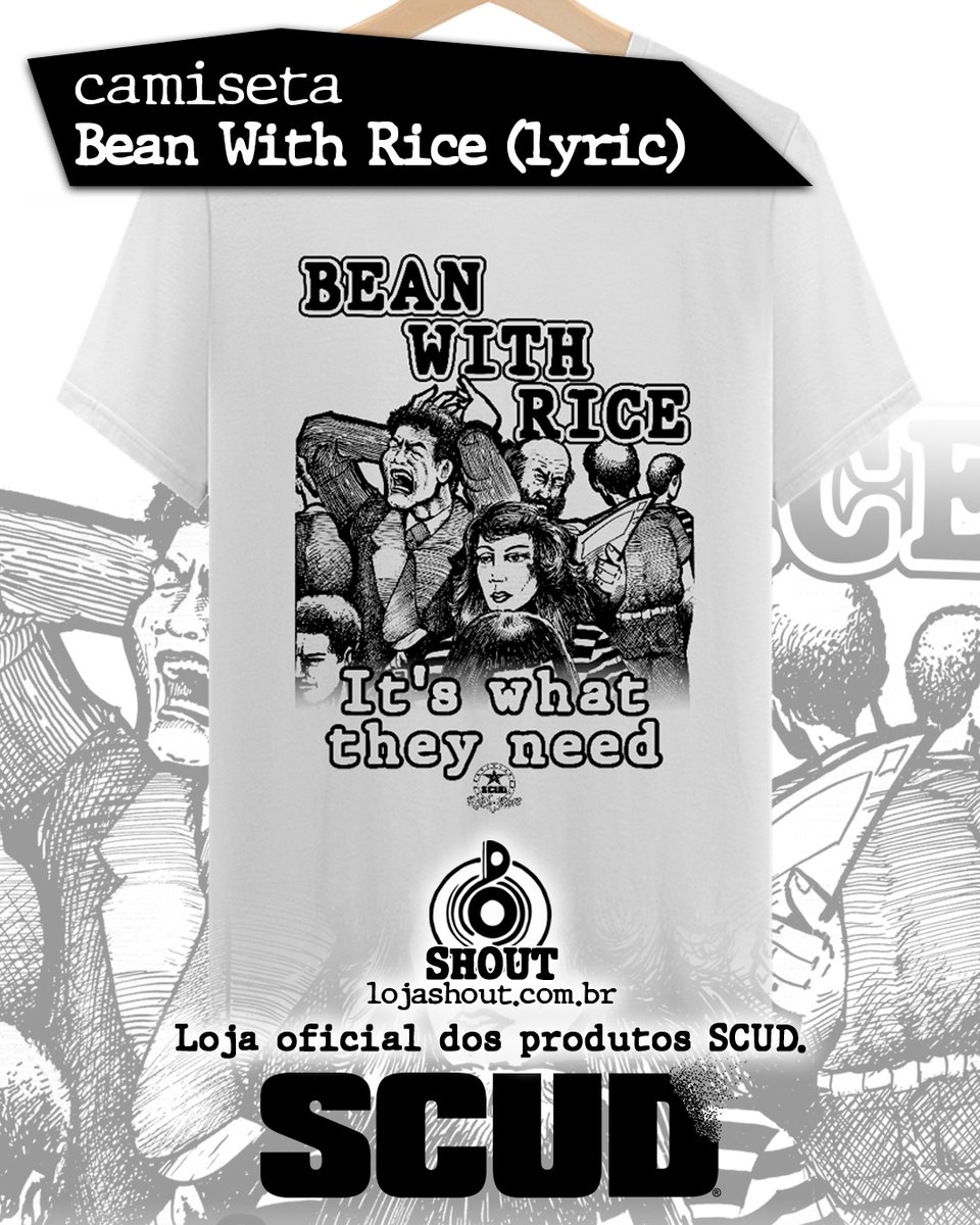 Nome do produto: Camiseta SCUD - Bean With Rice 1993 (lyric)