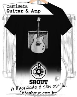 Camiseta GUITAR & AMP - preta.