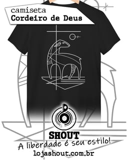 Camiseta CORDEIRO DE DEUS - preta.