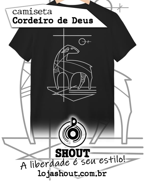 Camiseta CORDEIRO DE DEUS - preta.