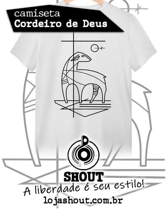 Camiseta CORDEIRO DE DEUS - branca.