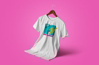 Nome do produtoMTV Logo Galaxy Moon Graphic T-Shirt