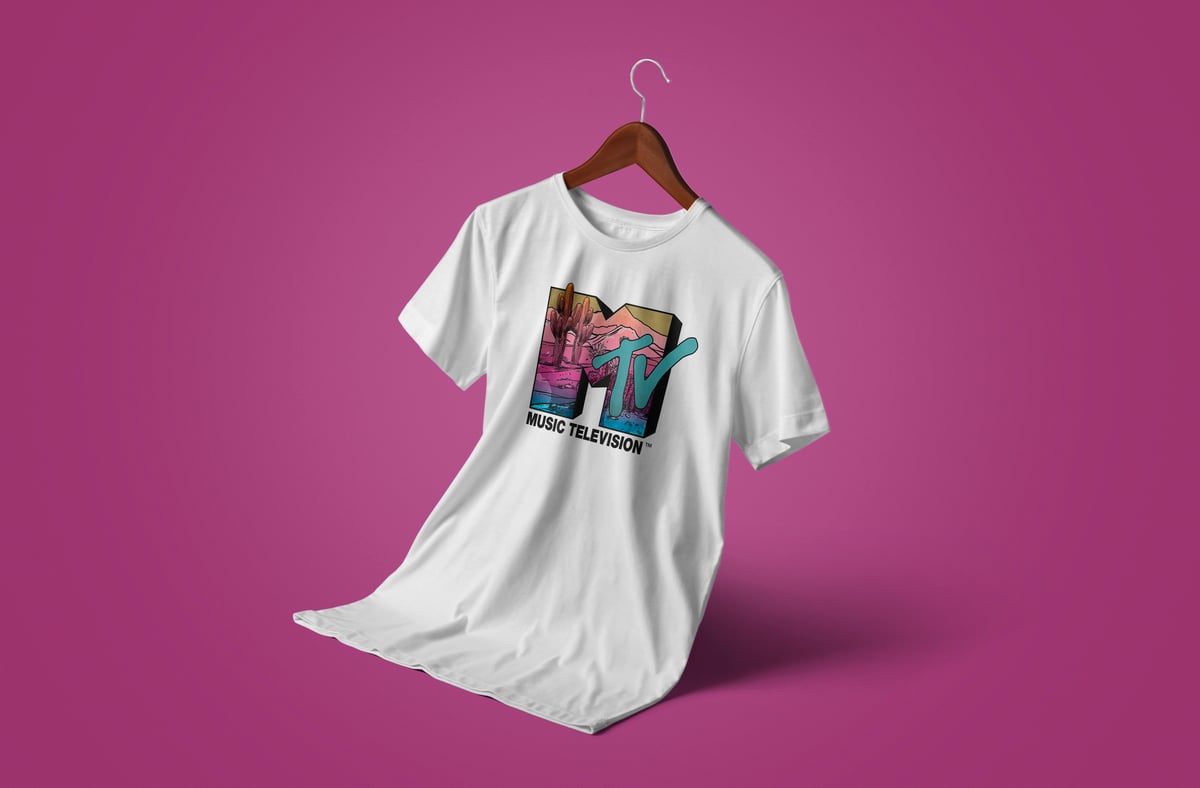 Nome do produto: MTV Desert Scene Colorful Logo Graphic T-Shirt