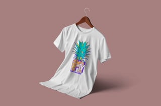 Nome do produtoMTV Pineapple Colorful Logo Music Television Graphic T-Shirt