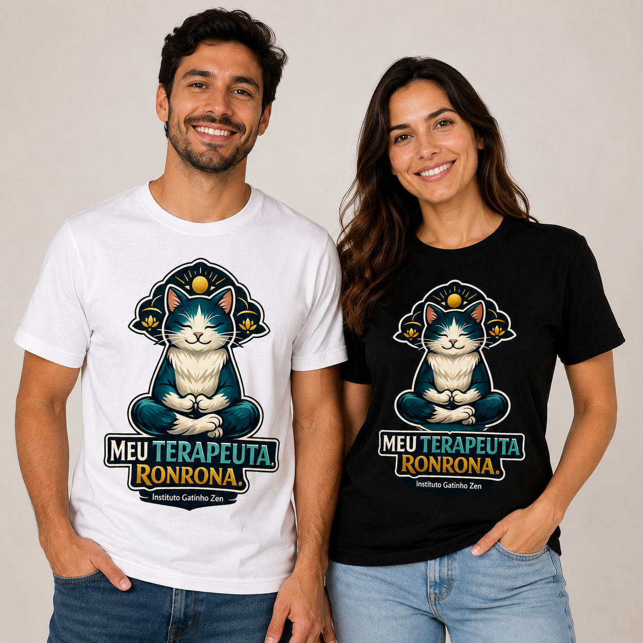 Camiseta Unisex - Meu terapeuta Ronrona