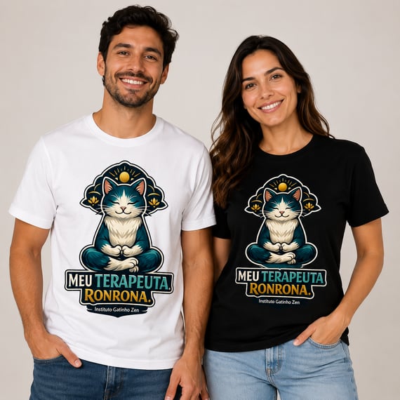 Camiseta Unisex - Meu terapeuta Ronrona