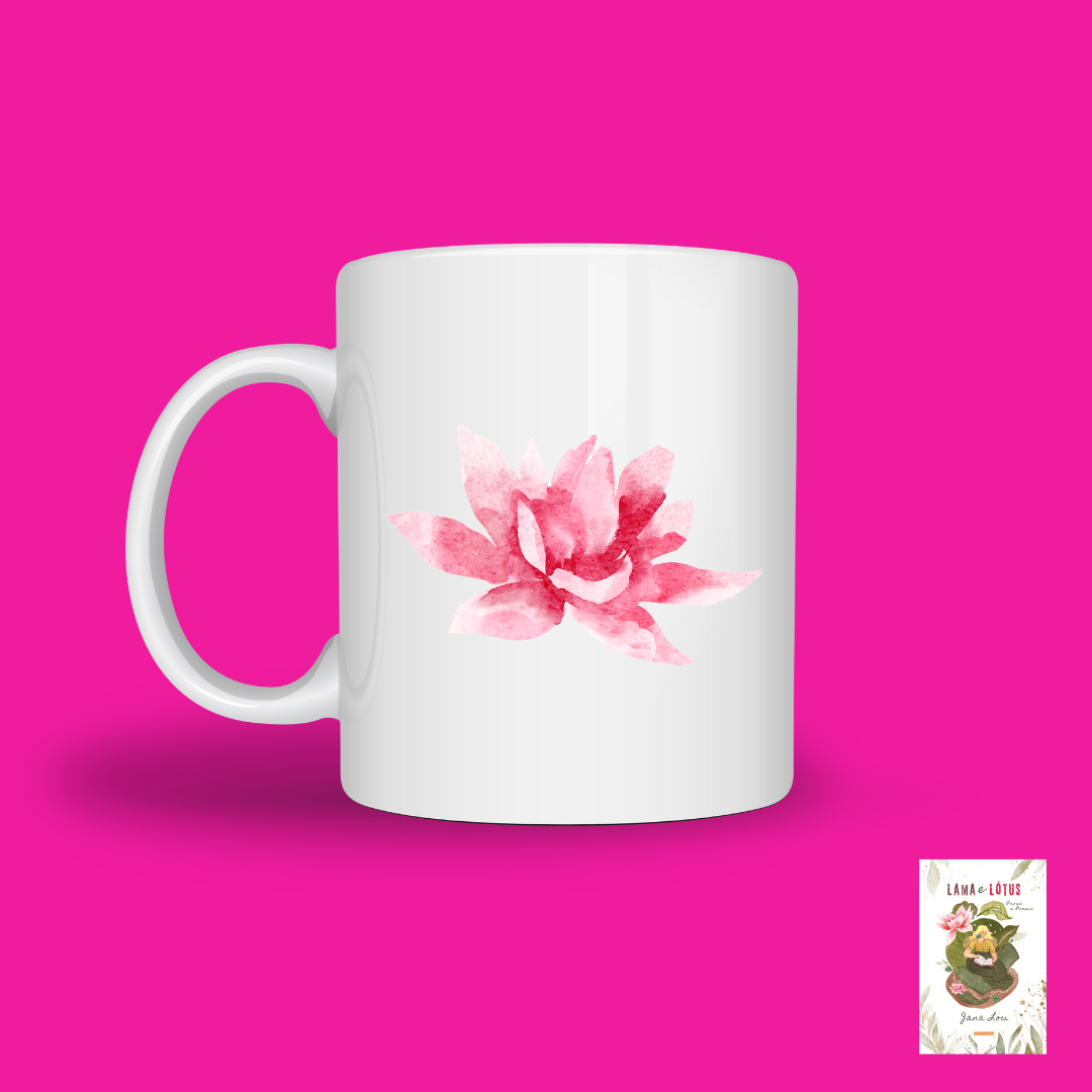 Nome do produto: Caneca Capa do livro e Lótus  (Lama e Lótus)