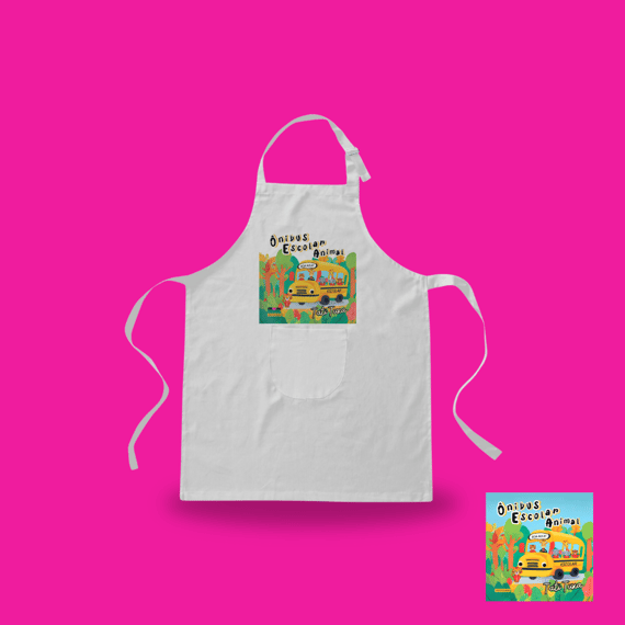 Avental Ônibus escolar animal