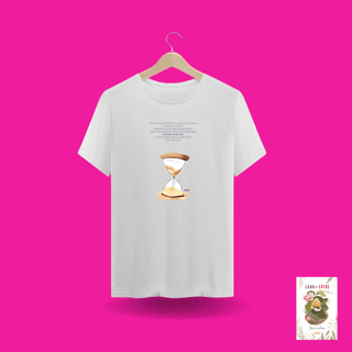 Camiseta Branca Plus Size Ampulheta (Lama e Lótus)