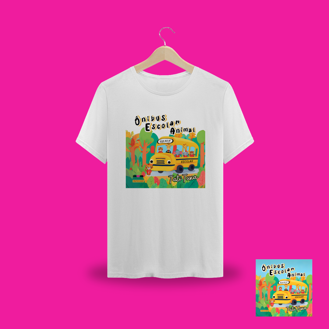 Nome do produto: Camiseta Ônibus escolar animal
