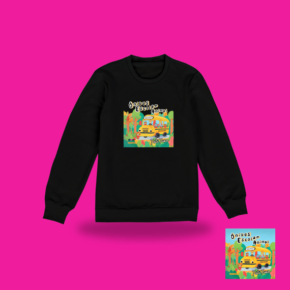 Moletom fechado Ônibus escolar animal