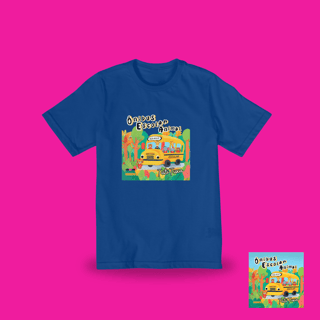 Nome do produto Camiseta infantil - de 10 a 14 anos - Ônibus escolar animal