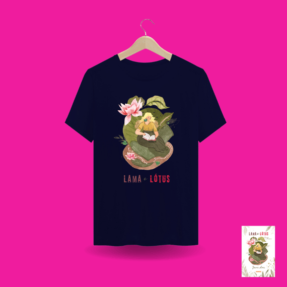 Camiseta Plus Size Capa do livro (Lama e Lótus)