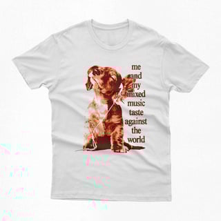 Camiseta | me and my mixed music taste against the world