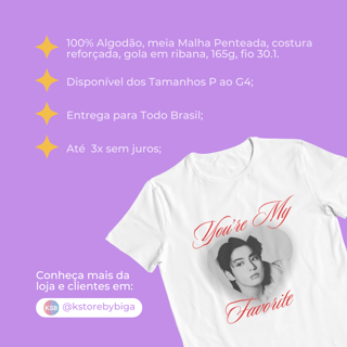 Nome do produto Camiseta Jungkook - My Favorite