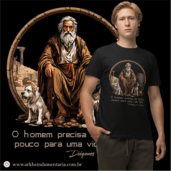 Diógenes / Frase / Vida Feliz [UNISEX]