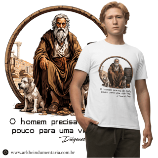 Nome do produto Diógenes / Frase / Vida Feliz [UNISEX]
