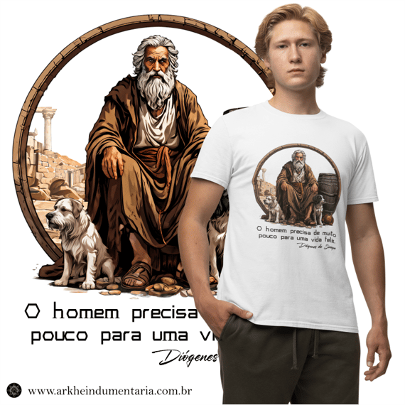 Diógenes / Frase / Vida Feliz [UNISEX]