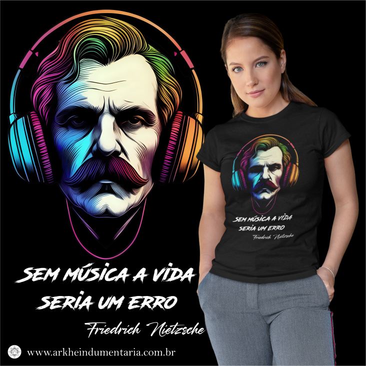 Nome do produto: Nietzsche Frase Música [BABY LONG]