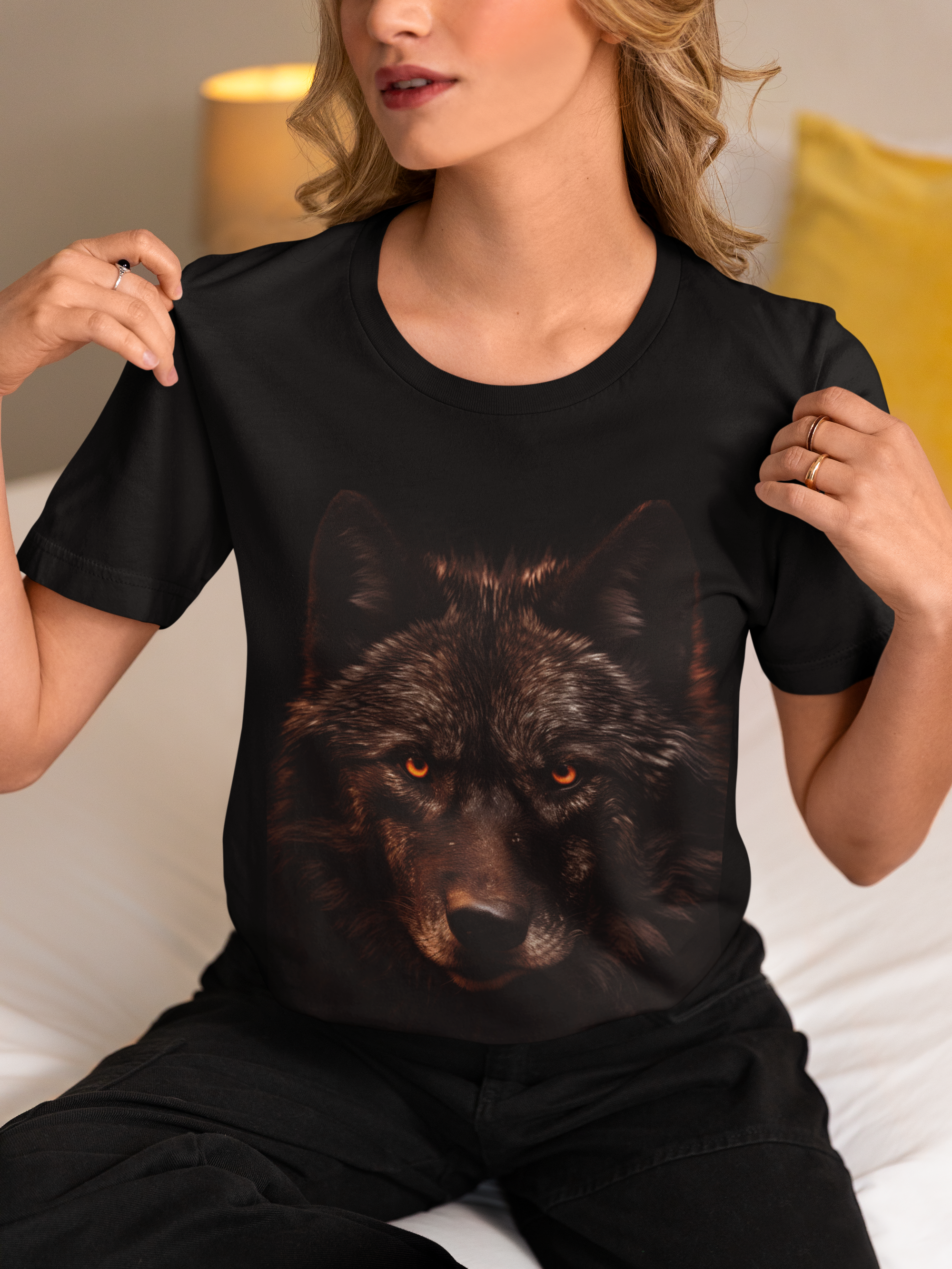 Camiseta Preta Unissex Lobo Black