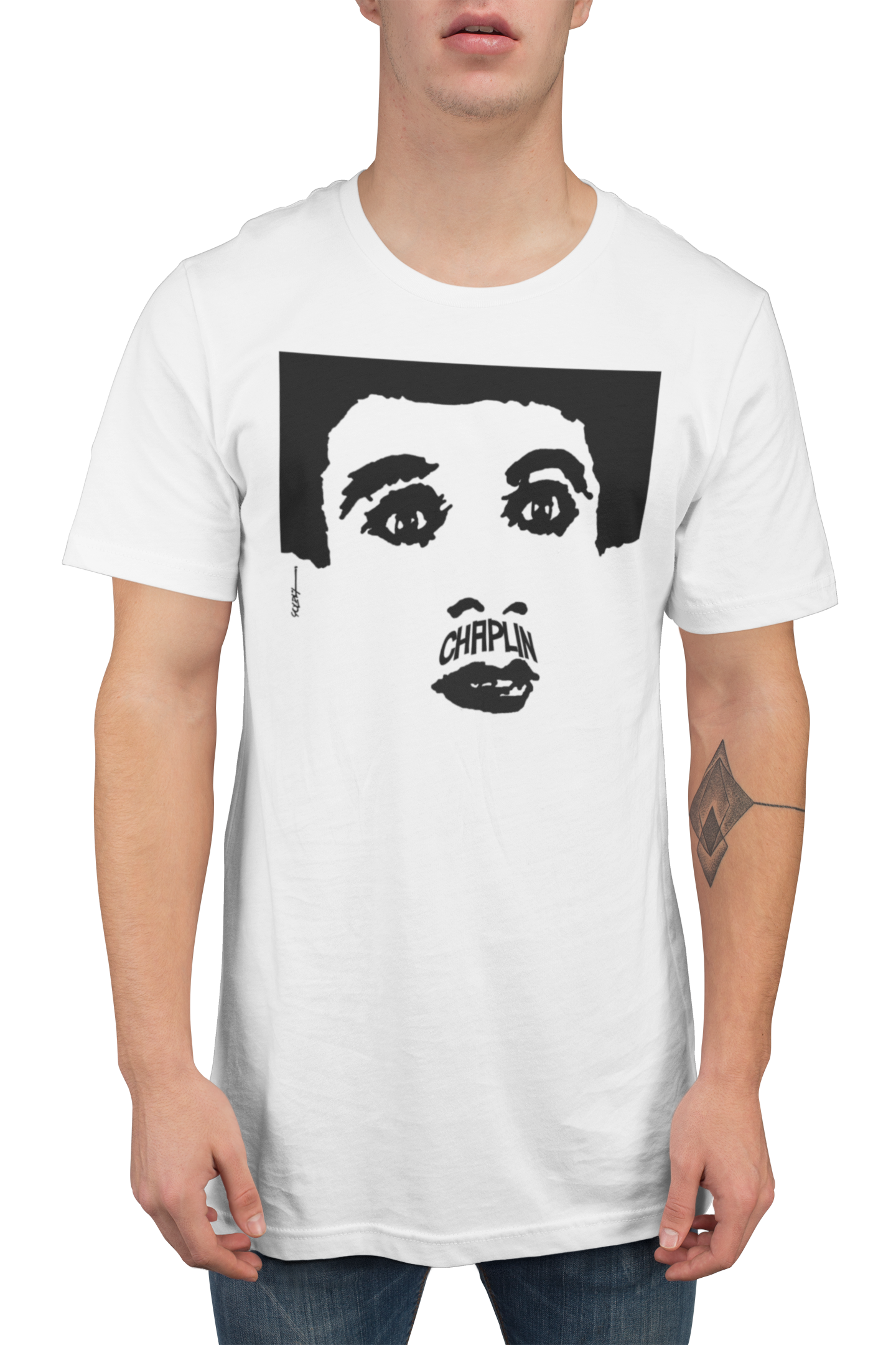 Camiseta Chaplin Flores em Vida por Solda