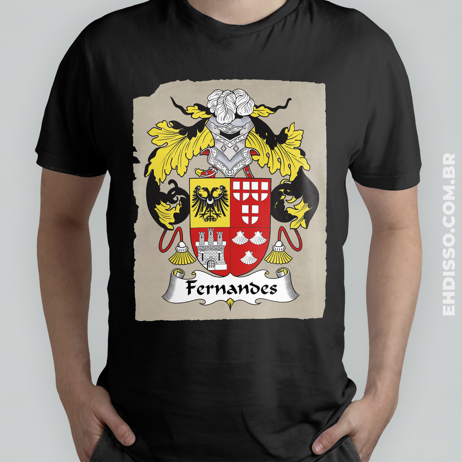 Brasão Família Fernandes Origem Historia Camiseta Sobrenome